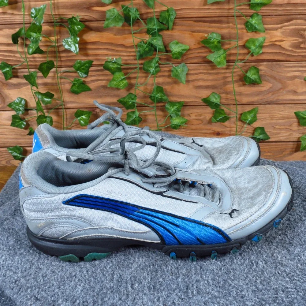 Puma Tazon II Men Athletic Shoes‎ Size 12 Training Sneakers Gray Blue Fabric